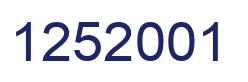 Number 1252001 blue image