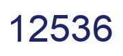 Number 12536 blue image