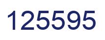Number 125595 blue image
