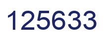 Number 125633 blue image