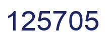 Number 125705 blue image