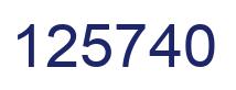 Number 125740 blue image