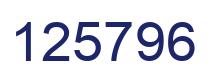 Number 125796 blue image
