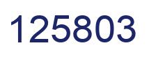 Number 125803 blue image