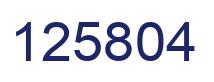 Number 125804 blue image