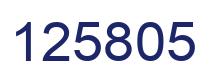 Number 125805 blue image