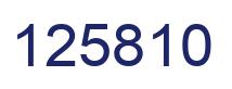 Number 125810 blue image