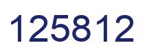 Number 125812 blue image