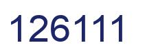Number 126111 blue image