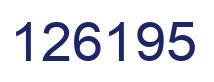 Number 126195 blue image