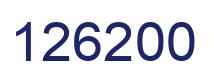 Number 126200 blue image