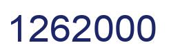 Number 1262000 blue image