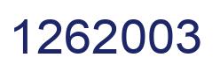 Number 1262003 blue image