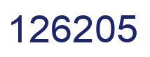 Number 126205 blue image