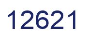 Number 12621 blue image