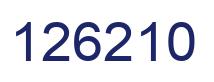 Number 126210 blue image