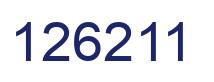 Number 126211 blue image