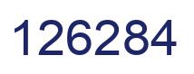 Number 126284 blue image