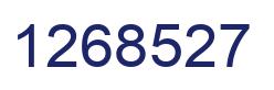 Number 1268527 blue image