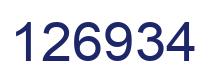 Number 126934 blue image