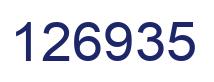 Number 126935 blue image