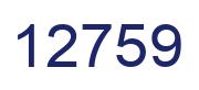 Number 12759 blue image