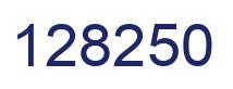 Number 128250 blue image