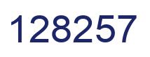 Number 128257 blue image
