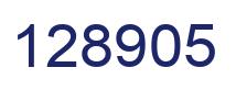 Number 128905 blue image