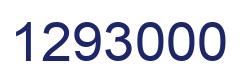 Number 1293000 blue image