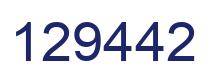 Number 129442 blue image