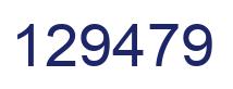 Number 129479 blue image