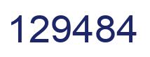 Number 129484 blue image