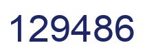 Number 129486 blue image