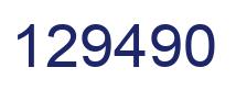 Number 129490 blue image