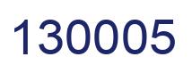 Number 130005 blue image