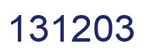 Number 131203 blue image