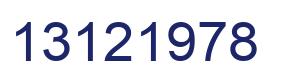 Number 13121978 blue image