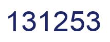Number 131253 blue image