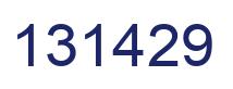 Number 131429 blue image
