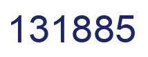 Number 131885 blue image