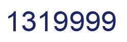 Number 1319999 blue image