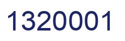 Number 1320001 blue image