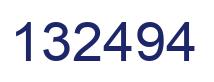 Number 132494 blue image