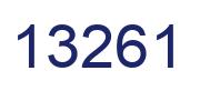Number 13261 blue image