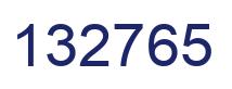 Number 132765 blue image