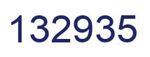 Number 132935 blue image