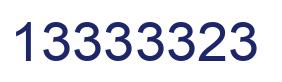 Number 13333323 blue image