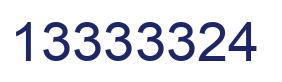 Number 13333324 blue image
