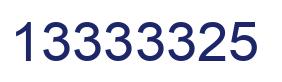 Number 13333325 blue image